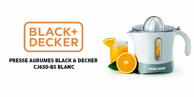 PRESSE AGRUMES BLACK & DECKER CJ650-B5 BLANC Tunisie