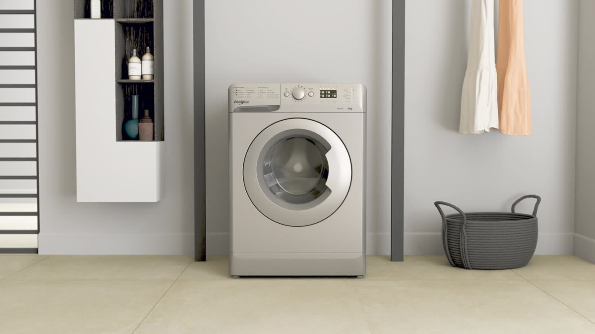 LAVE LINGE FRONTALE WHIRLPOOL WMTA6101-SNA 6KG SILVER prix Tunisie