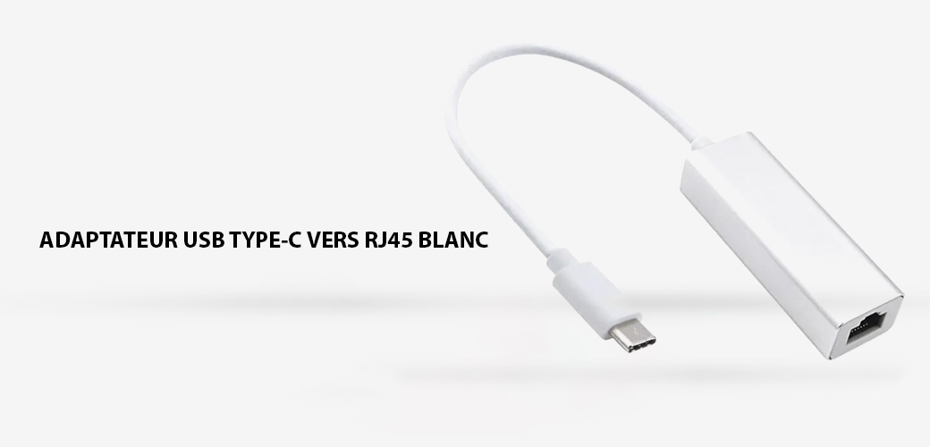 ADAPTATEUR USB TYPE-C VERS RJ45 BLANC