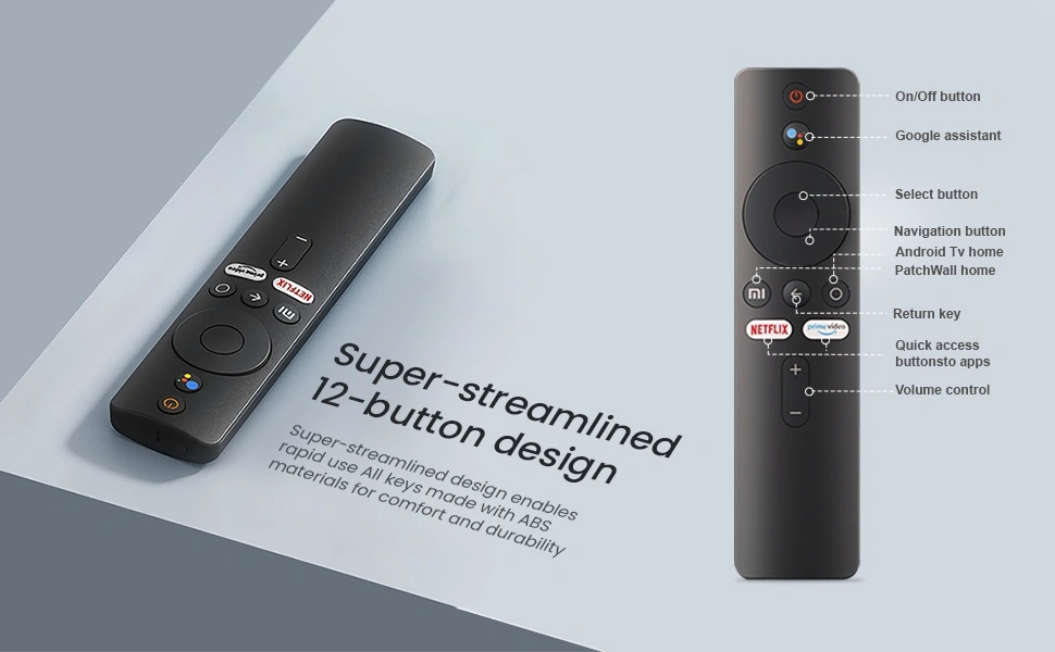 Télécommande Bluetooth et Commande vocale pour Xiaomi Mi Stick, Mi Box, MI TV