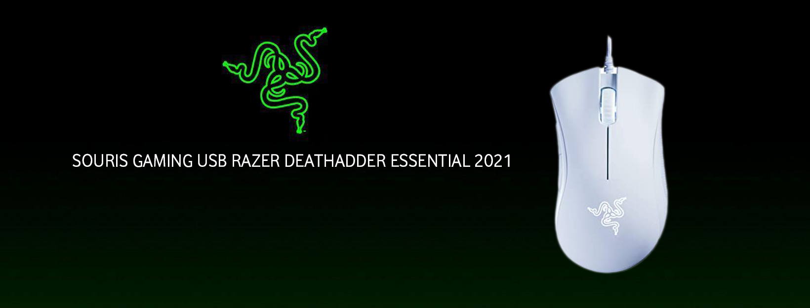 vente SOURIS GAMING USB RAZER DEATHADDER ESSENTIAL 2021 BLANC