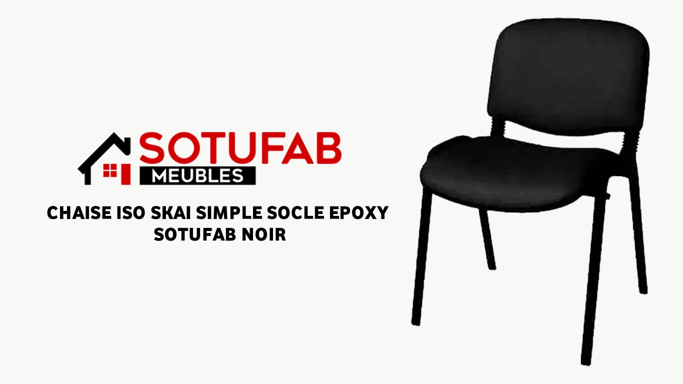 CHAISE ISO SKAI SIMPLE SOCLE EPOXY SOTUFAB NOIR Tunisie