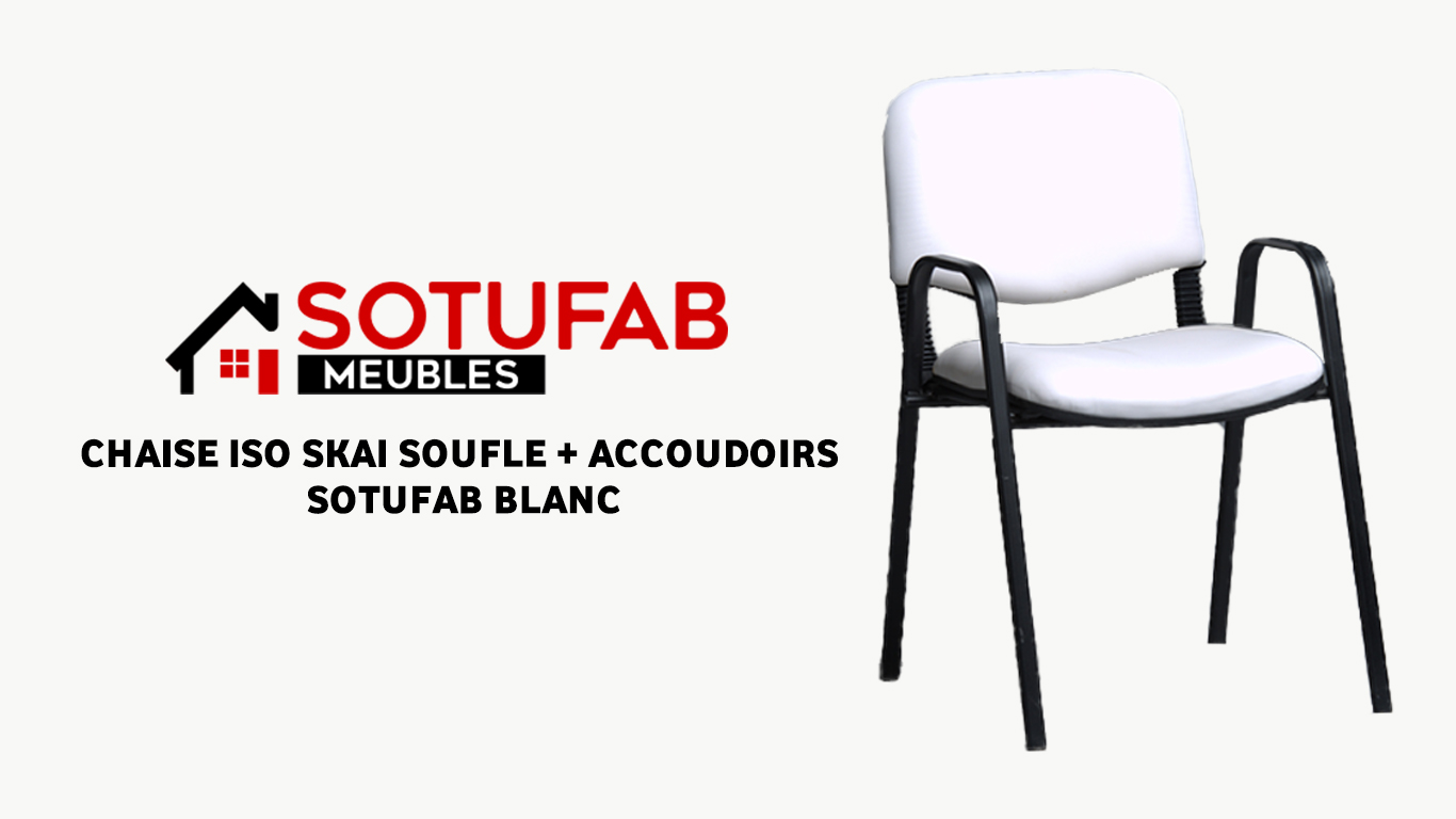 CHAISE ISO SKAI SOUFLE + ACCOUDOIRS SOTUFAB BLANC Tunisie