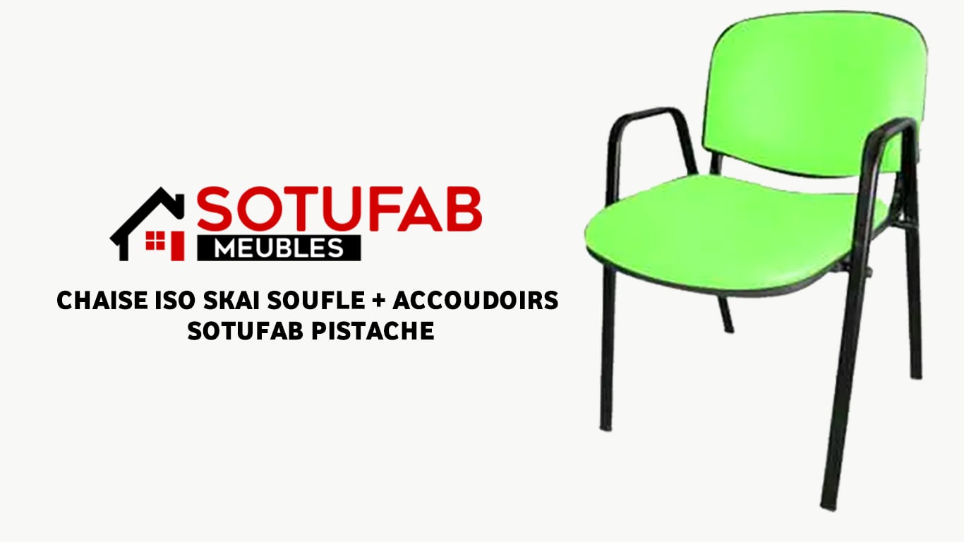 CHAISE ISO SKAI SOUFLE + ACCOUDOIRS SOTUFAB PISTACHE Tunisie