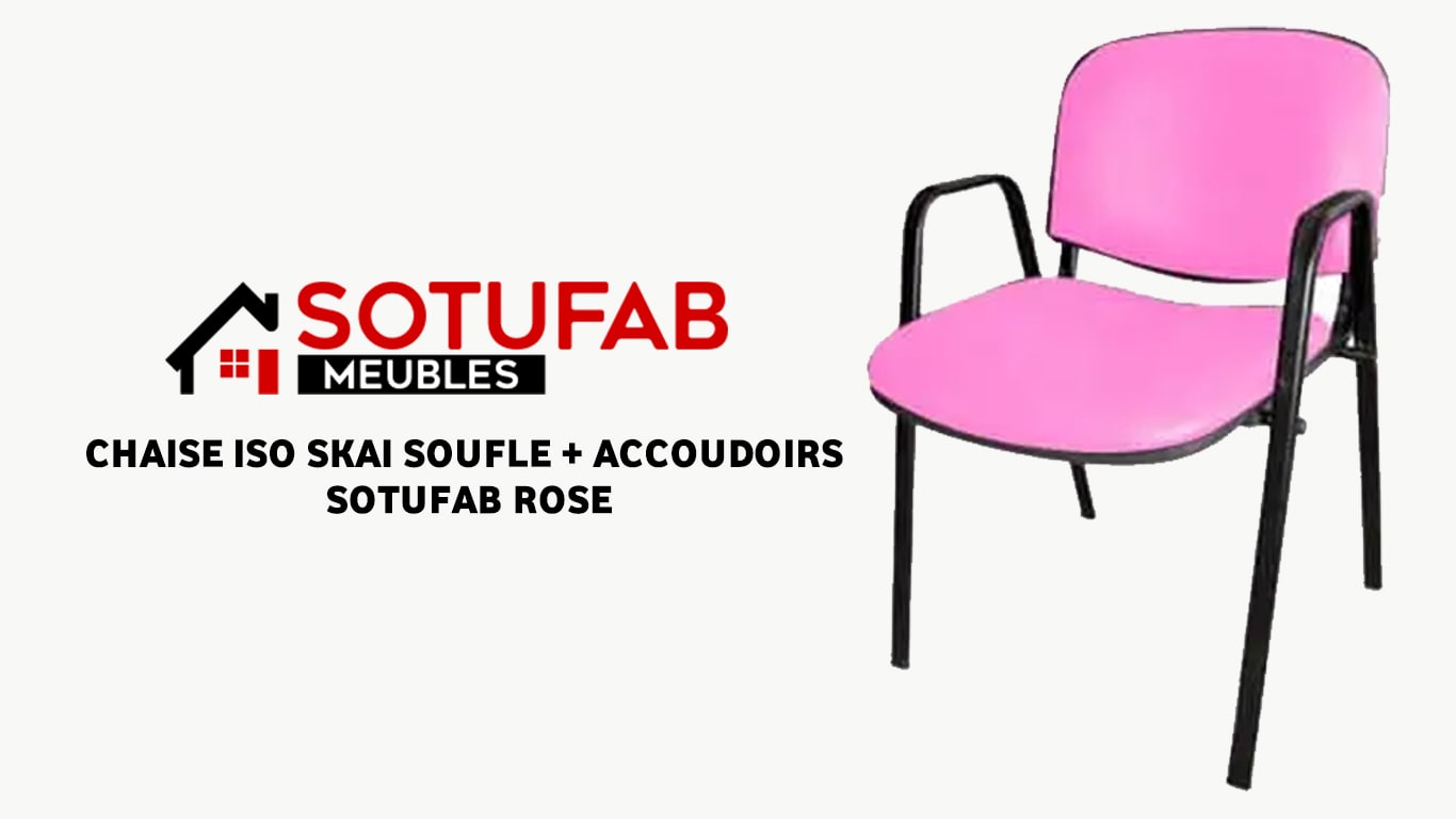 CHAISE ISO SKAI SOUFLE + ACCOUDOIRS SOTUFAB ROSE Tunisie