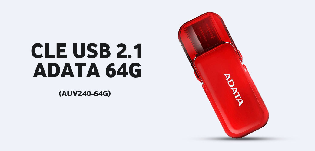 CLE USB 2-1 ADATA 64G ( AUV240-64G) Prix Tunisie