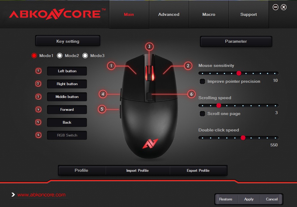 GAMING MOUSE ABKONCORE A660 Tunisia