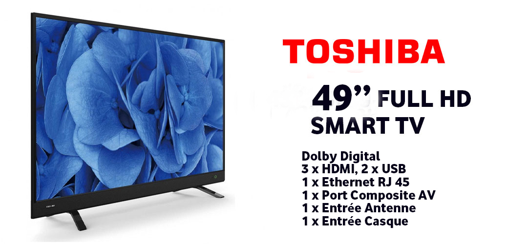 TV LED TOSHIBA 49" FHD Smart Prix Tunisie