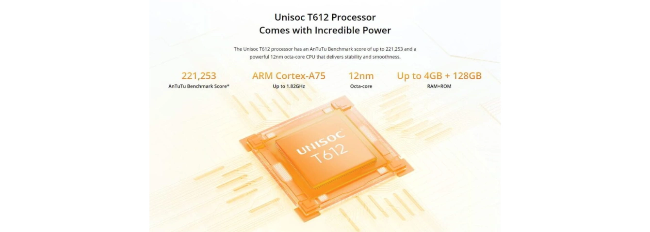 Unisoc Tiger T612 (12 nm) Octa-core